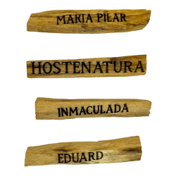 Palo Santo Personalizado con nombre o frase - Palo Santo Peruano Natural 100% Original