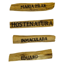 Palo Santo Personalizado con nombre o frase - Palo Santo Peruano Natural 100% Original