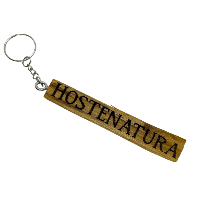 Gepersonaliseerde authentieke Palo Santo sleutelhanger met naam of zin - Palo Santo 100% authentiek uit Peru - Amulet negatieve -Aangepaste producten-HOSTENATURA