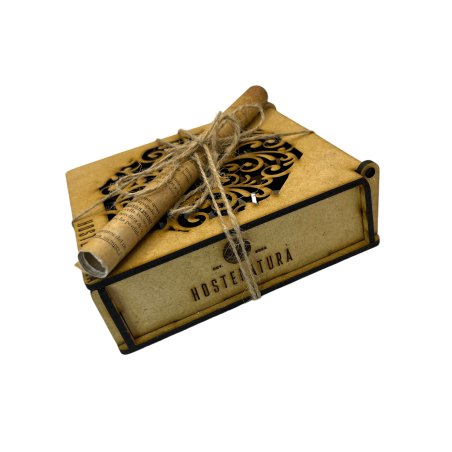 Kit de nettoyage et de protection énergétique dans HOSTENATURA boîte en bois - Comprend les instructions et le rituel - Naturel