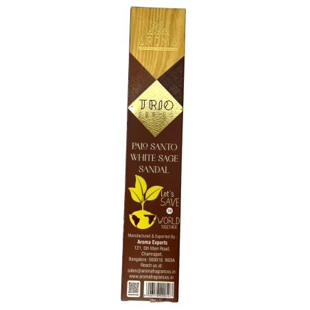 Kadzidło AROMA Trio Palo Santo, Biała Szałwia i Drzewo Sandałowe - Trio Series 1 opakowanie 15gr.