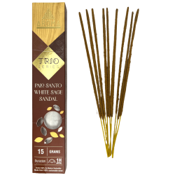 Encens AROMA Trio Palo Santo, Sauge Blanche et Santal - Trio Series 1 pack 15gr.