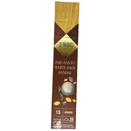 Incienso AROMA Trio Palo Santo, Salvia Blanca i Sándalo - Trio Series 15gr.