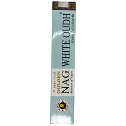 Incenso White Oudh GOLDEN NAG Fragrância White Oudh Vijayshree - 1 Pacote de 15gr.