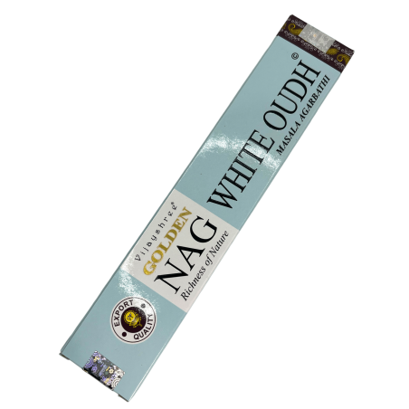 Incienso Oudh Blanco GOLDEN NAG White Oudh Vijayshree Fragrance - 1 Cajetilla de 15gr.