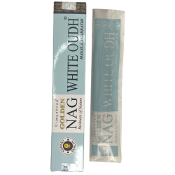 White Oudh Incense GOLDEN NAG White Oudh Vijayshree Fragrance - 1 Pack of 15gr.