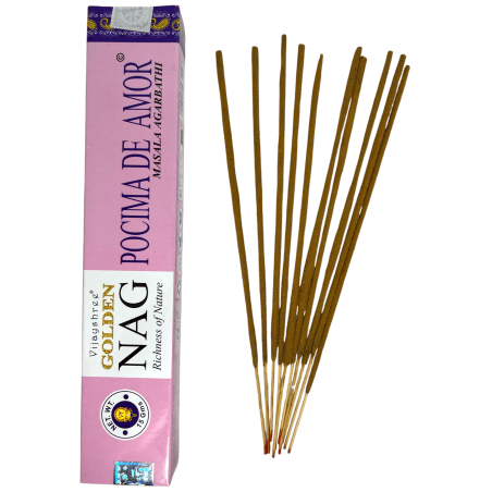 Encens Love Potion GOLDEN NAG Love Potion Vijayshree Fragrance - 1 Paquet de 15gr.