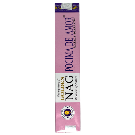 Incenso Love Potion GOLDEN NAG Love Potion Fragrância Vijayshree - 1 Pacote de 15gr.