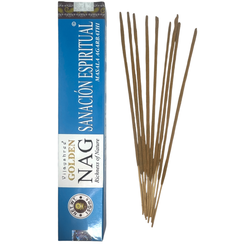 Spiritual Healing Incense GOLDEN NAG Spirituall Healing Vijayshree Fragrance - 1 Pack of 15gr.-GOLDEN INCENSE-HOSTENATURA