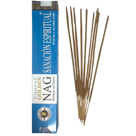 Incienso Sanación Espiritual GOLDEN NAG Spirituall Healing Vijayshree Fragrance - 1 Cajetilla de 15gr.