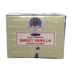 Sweet Vanilla Cones Satya Sweet Vanilla - Box of 12 incense cones