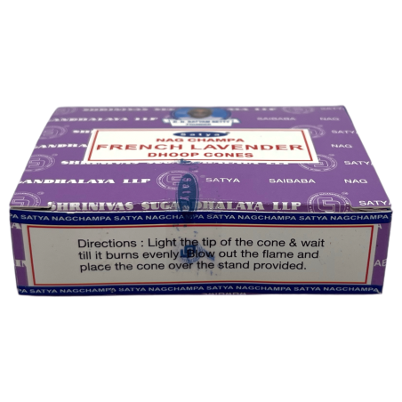 Conos Lavanda Francesa Satya French Lavender - Cajita de 12 conos de incienso