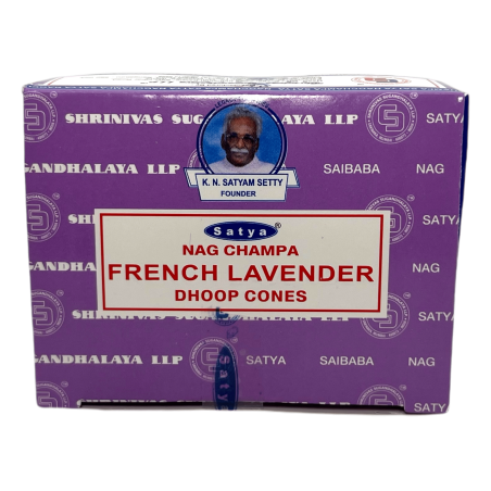 Cônes de Lavande de France Satya Lavande de France - Boîte de 12 cônes d’encens
