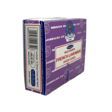 Conos Lavanda Francesa Satya French Lavender - Cajita de 12 conos de incienso