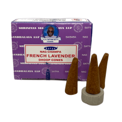 French Lavender Cones Satya French Lavender - Box of 12 incense cones