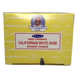 Californian White Sage Cones Satya Californian White Sage - Box of 12 incense cones