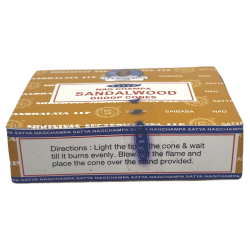 Sandalwood Sandalwood Cones Dhoop Cones - Box of 12 incense cones