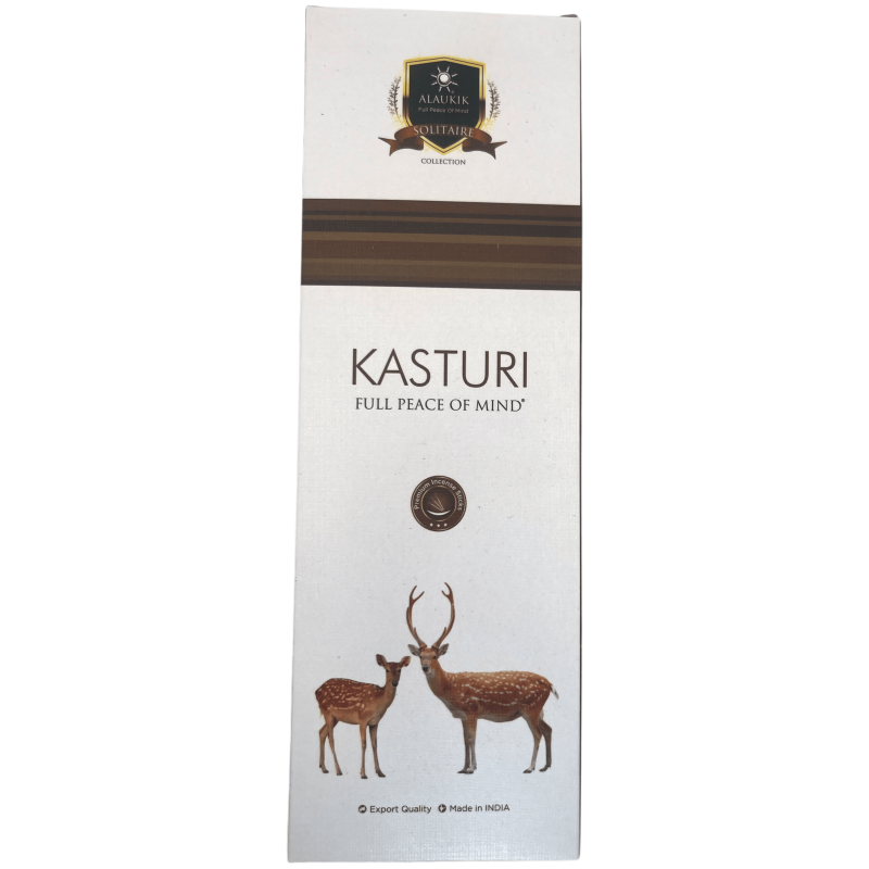 Alaukik Kasturi Incense - Large Pack 90gr - 55-65 sticks - Made in India-ALAUKIK INCENSE-HOSTENATURA