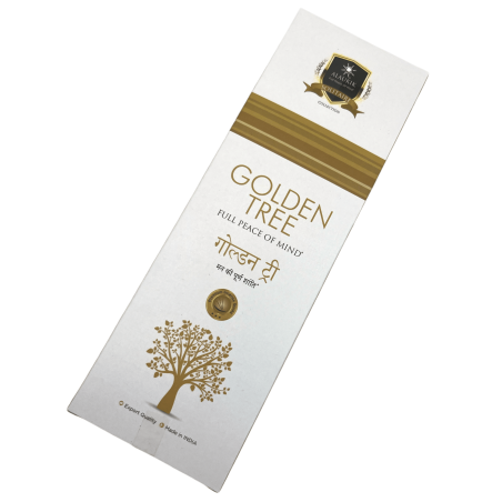 Alaukik Golden Tree Incense - Large Pack 90gr - 55-65 sticks - Made in India