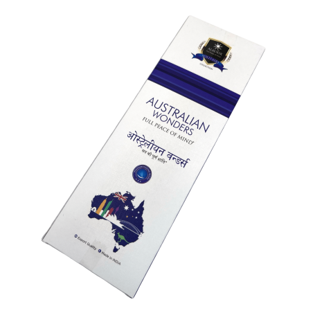 Alaukik Australian Wonders Räucherstäbchen - Große Packung 90gr - 55-65 Stäbchen - Hergestellt in Indien