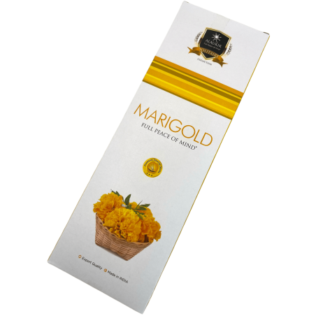 Alaukik Marigold Calendula Rökelse - Storpack 90gr - 55-65 pinnar - Tillverkad i Indien