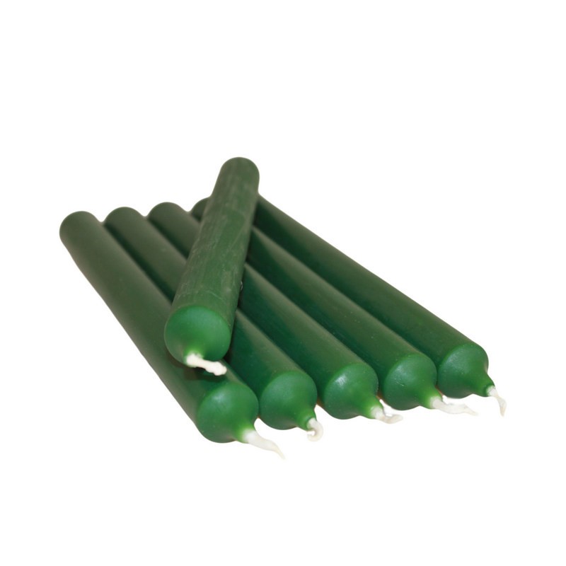 Candele da tavola verde scuro sfuse (100)-CANDELE CENA-HOSTENATURA