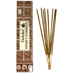 Natural Cedar Incense GOLOKA Nature's Cedarwood - 1 pack of 15gr.