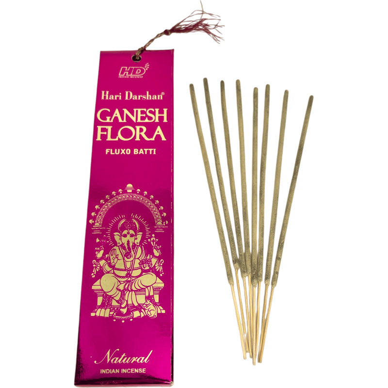 Ganesh Flora HARI DARSHAN Natural Fluxo Batti Incense - 1 pack. of 25gr.-TRIBAL SOUL INCENSE-HOSTENATURA