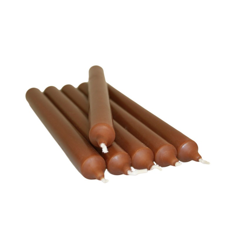 Coffee Candles for Dinner in Bulk (100)-DINNER CANDLES-HOSTENATURA