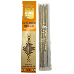 Incense Sahumerio White Sage & Palo Santo Mystic Spirits Purification & Energy Cleansing - 8 craft sticks