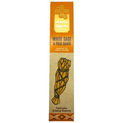 Incense Sahumerio White Sage & Palo Santo Mystic Spirits Purification & Energy Cleansing - 8 craft sticks