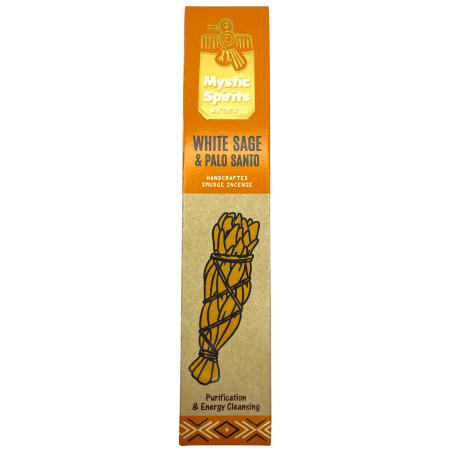 Incienso Sahumerio Salvia Blanca i Palo Santo Mystic Spirits Purificación y Limpieza de Energías - 8 varetes artesanals
