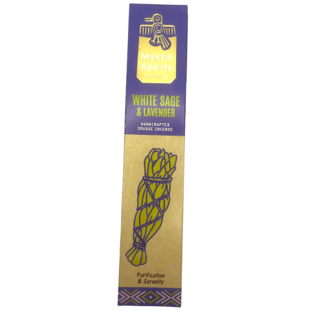 Incenso Sahumerio Espíritos Místicos de Sálvia Branca e Lavanda Purificação e Serenidade - 8 palitos de artesanato