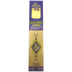 Incense Sahumerio White Sage and Lavender Mystic Spirits Purification and Serenity - 8 craft sticks