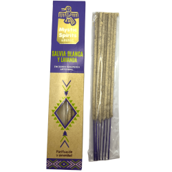 Incense Sahumerio White Sage and Lavender Mystic Spirits Purification and Serenity - 8 craft sticks