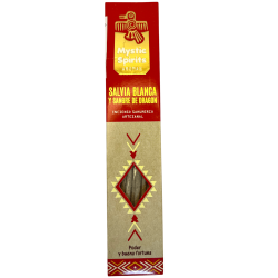 Incense Sahumerio White Sage and Dragon's Blood Mystic Spirits Power and Good Fortune - 8 craft sticks