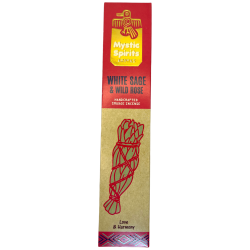 Incense Sahumerio White Sage and Wild Rose Mystic Spirits Love and Harmony - 8 craft sticks