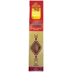 Incense Sahumerio White Sage and Wild Rose Mystic Spirits Love and Harmony - 8 craft sticks