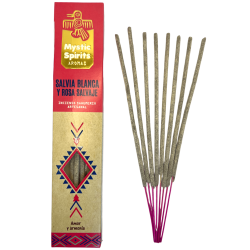 Incense Sahumerio White Sage and Wild Rose Mystic Spirits Love and Harmony - 8 craft sticks