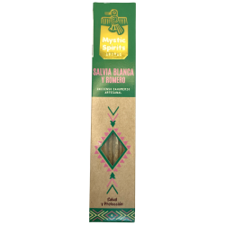 Incense Sahumerio White Sage and Rosemary Mystic Spirits Health and Protection - 8 craft sticks