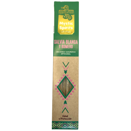 Incienso Sahumerio Salvia Blanca i Romero Mystic Spirits Salut i Protecció - 8 varetes artesanals