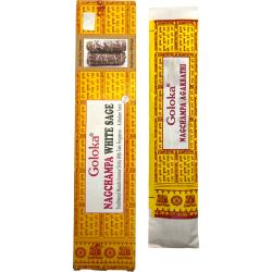 Incenso Nag Champa com Sálvia Branca GOLOKA Fragrância Dupla - 1 embalagem de 15gr.