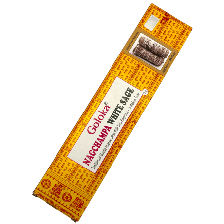 Nag Champa Wierook met Witte Salie GOLOKA Twin Geur - 1 pakje van 15gr.