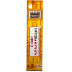 Incenso Nag Champa con Salvia Bianca GOLOKA Fragranza Twin - 1 confezione da 15gr.