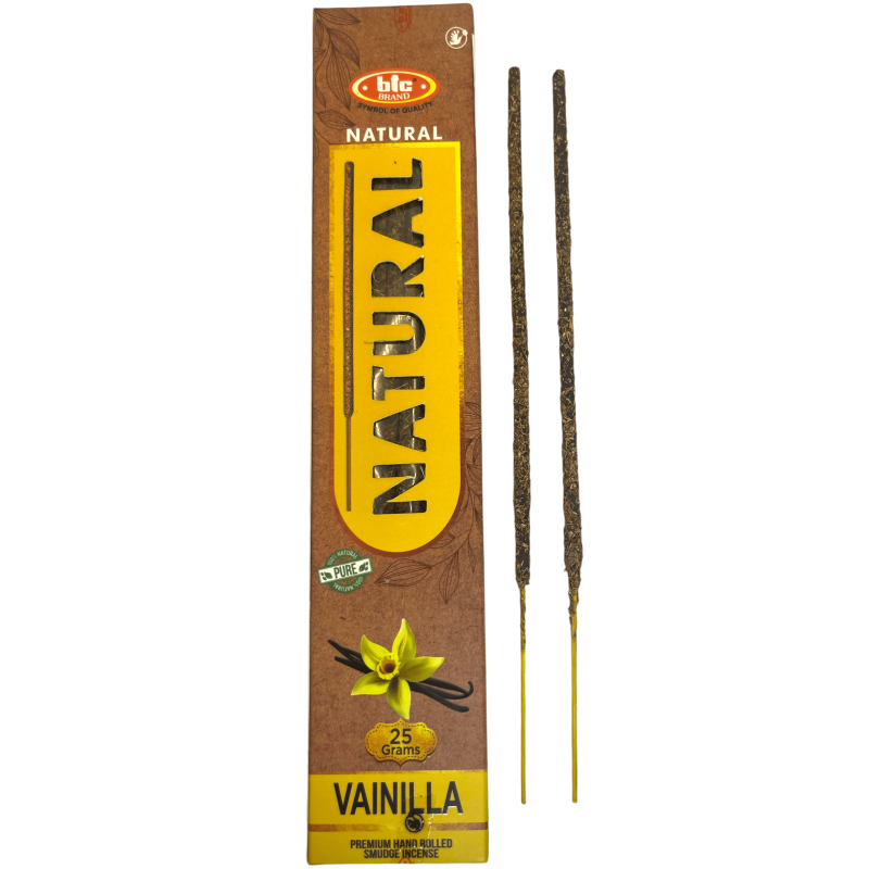 BIC Natural Bio Vanille Räucherstäbchen - 25 Gramm Dose-BIC Räucherstäbchen-HOSTENATURA