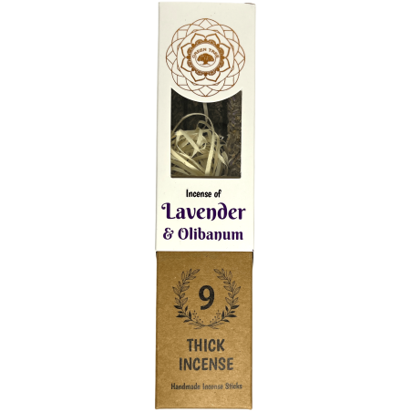 Green Tree Lavender and Frankincense Botanical Incense - 9 thick handmade herbal sticks