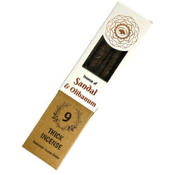 Green Tree Sandalwood & Frankincense Botanical Incense - 9 thick craft herbal sticks