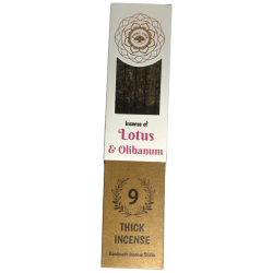 Green Tree Lotus and Frankincense Botanical Incense - 9 thick craft herbal sticks