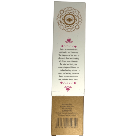 Green Tree Lotus and Frankincense Botanical Incense - 9 thick craft herbal sticks
