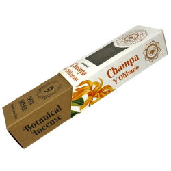 Green Tree Champa and Frankincense Botanical Incense - 9 thick handmade herbal sticks